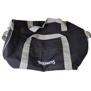 Minnesota Timberwolves Vintage Black Duffle Bag NBA Team Travel Gym